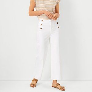 Ann Taylor High-Rise Cropped Sculpting Pocket Sailor Jean NWT